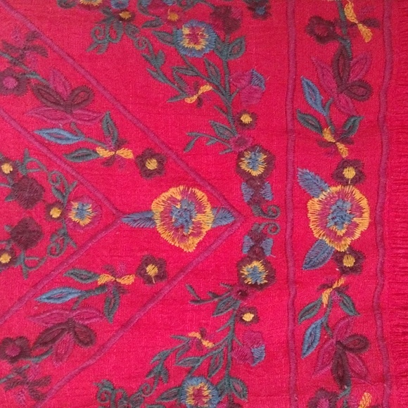 Altar'd State Embroidered Boho Dress in Red Bell Sleeve Flowy Bohemian - Picture 5 of 7